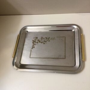 Inoxriv Inox 18-10 Polished Stainless Steel Serving Tray  12”x 9.5” Italy